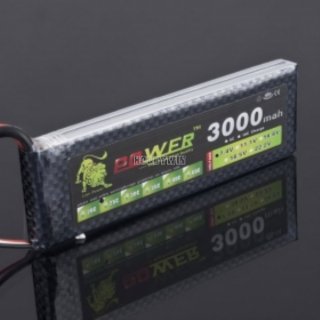 7.4V 2S 3000mAh 25C LiPO Battery T plug