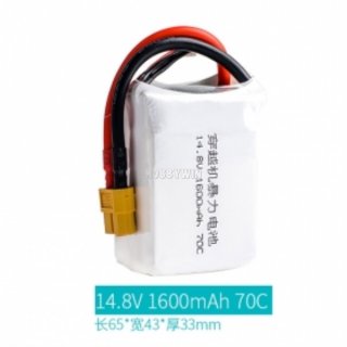 14.8V/4S 1600mAh 70C LiPO battery XT60 plug