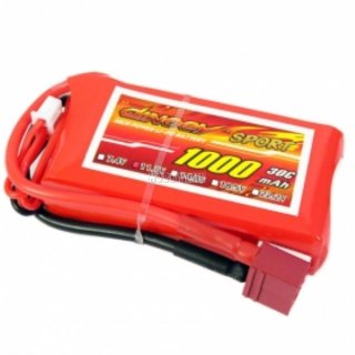 11.1V 3S 1000mAh 30C LiPO Battery T plug
