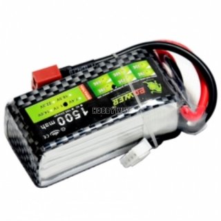 11.1V 3S 1500mAh 30C LiPO Battery T plug