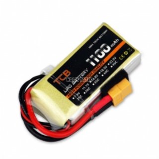11.1V 3S 1100mAh 25C LiPO Battery XT60 plug