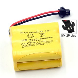 7.2V 400mAh NiCD Battery SM-2P positive plug