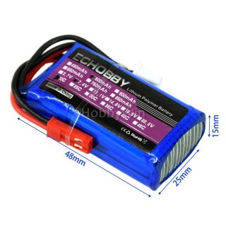 7.4V 2S 500mAh 20C LiPo Battery JST plug