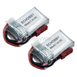 7.4V 2S 200mAh 20C LiPO Battery JST plug