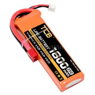 7.4V 2S 1800mAh 25C LiPO Battery T plug