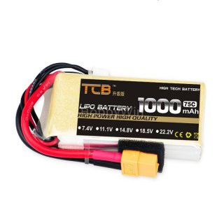 22.2V 6S 1000mAh 75C LiPo Battery XT60 Plug