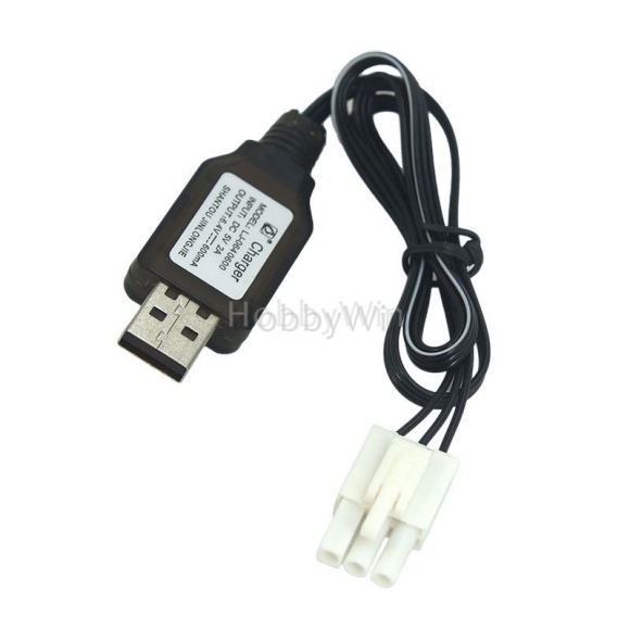 6.4V 600mA USB Charger Cable EL4.5 3P male plug P -TO- R