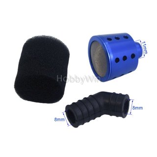 Blue Aluminum Tapered Air Filter for 1 /10 RC Car