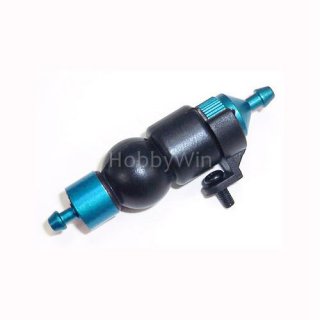 Blue Aluminum 1/8 Fuel Filter +Rubber Pump