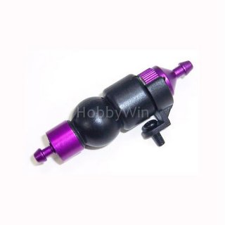 Purple Aluminum 1/8 Fuel Filter +Rubber Pump