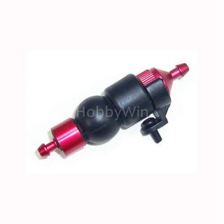 Red Aluminum 1/8 Fuel Filter +Rubber Pump