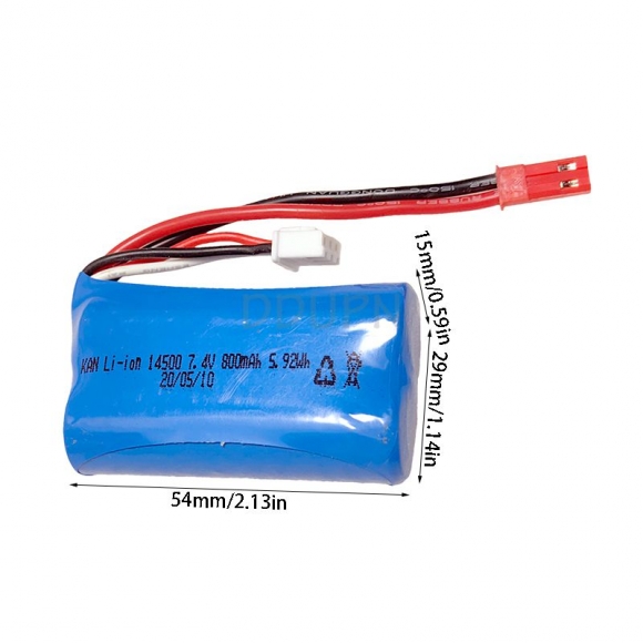 HBX part 18031 Battery 7.4V 800mAh JST plug