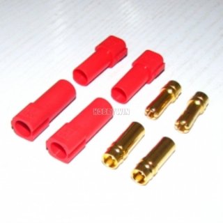 AMASS XT150R bullet connector 6.0mm x2pair with red jacket