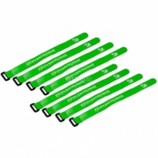 Non-Slip Silicone Battery Strap 300x20mm Green 8pcs