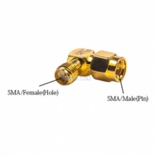 RJX part Q3110 FPV L Connector Adapter SMA /Female to SMA /Male