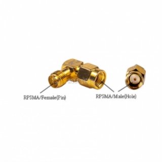 RJX part Q3133 90 degree L Connector RPSMA Female to Male Adapte