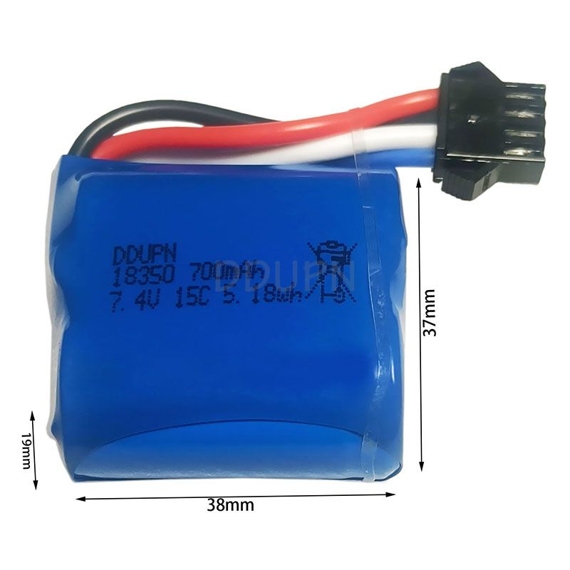 7.4V 2S 700mAh Battery SM4P Nor male plug