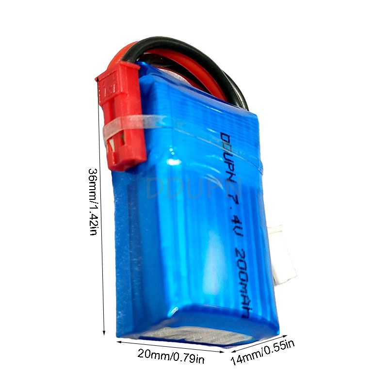 7.4V 2S 200mAh 20C LiPO Battery JST plug