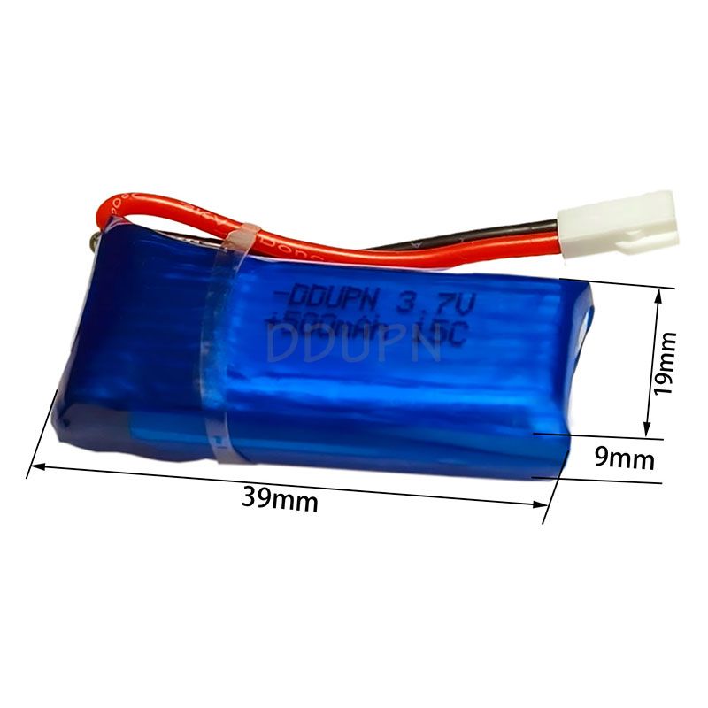 3.7V 1S 500mAh 15C LiPO Battery MX2.0 -2P Plug  3.7V 1S 500mAh 15C LiPO Battery MX2.0 -2P Plug