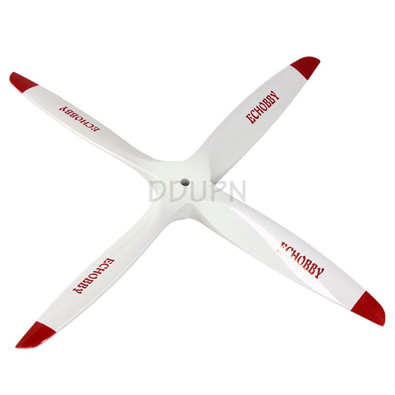 4 Blades 12x8 Engine Power Wood Propeller White Puller
